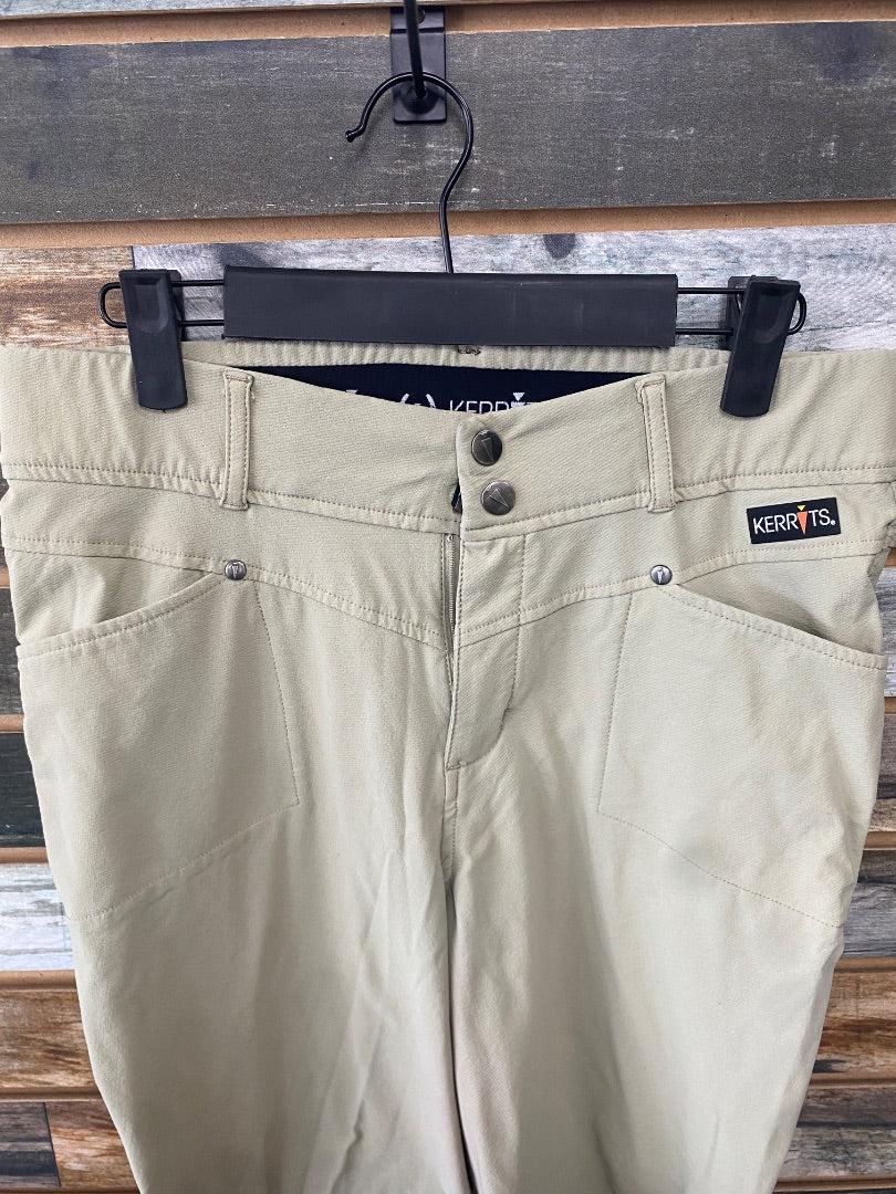 USED Kerrits Knee Patch Breeches 28R Tan