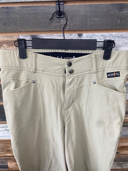 USED Kerrits Knee Patch Breeches 28R Tan