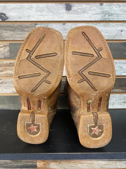 USED Durango Ladies Western Boots 8M Brown and Teal