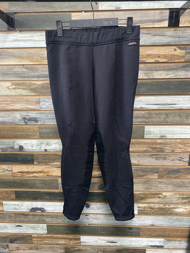 USED Kerrits Ladies Fleece Kneepatch Tight Large Black