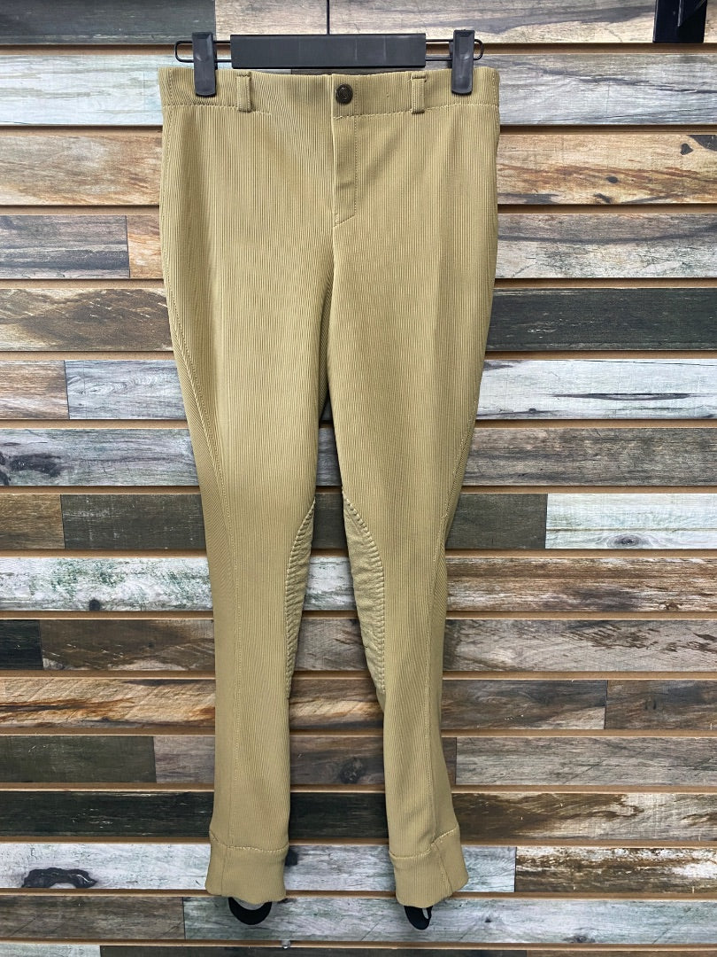 USED Tuffrider Youth Lowrise Jods Knee Patch 14 Tan