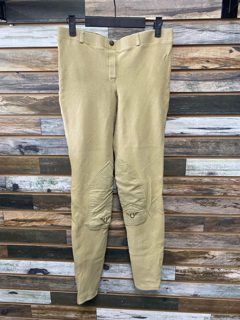 USED Tuffrider Ladies Starter Breech Kneepatch 30 Tan