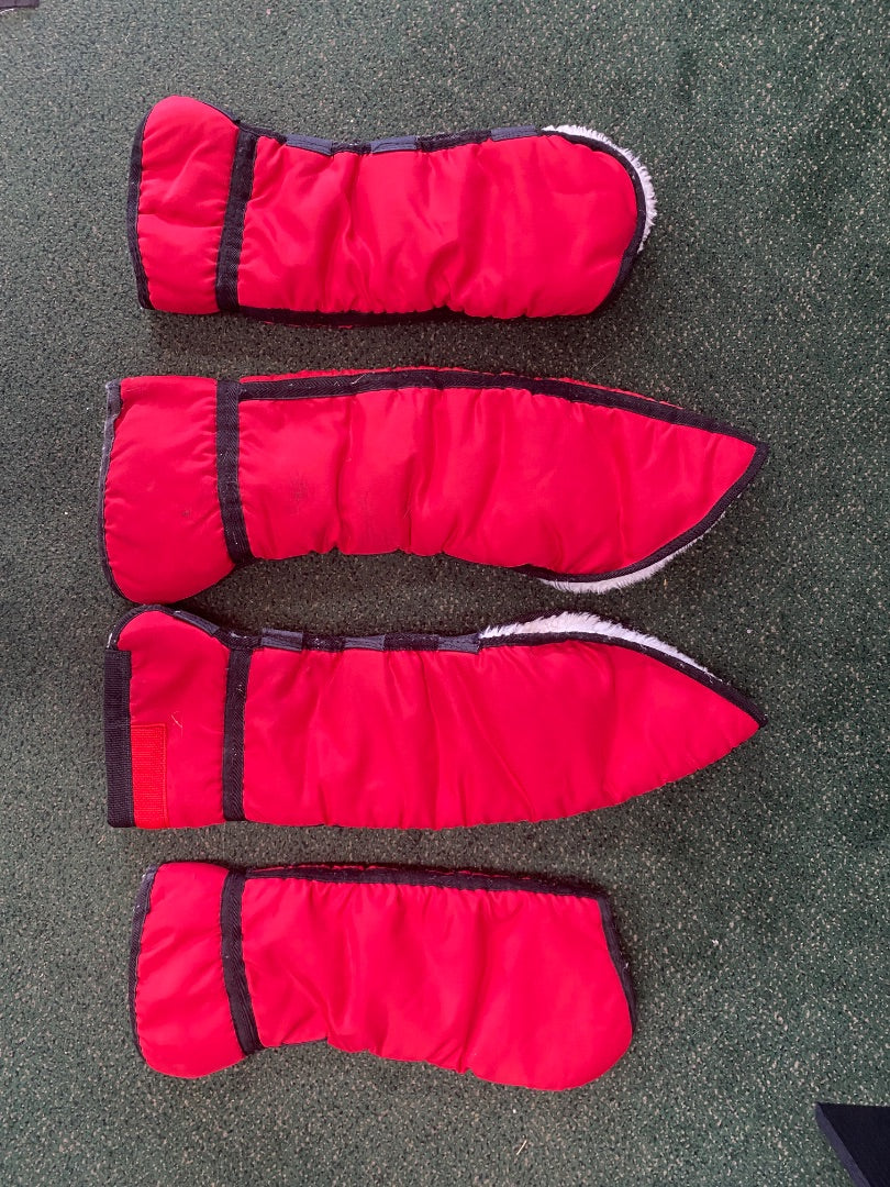 USED  Set of 4 Shipping Boots Horse Red