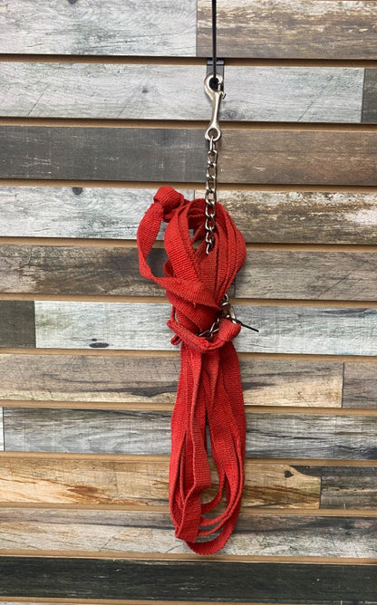 USED  Lunge Line with Chain  Red