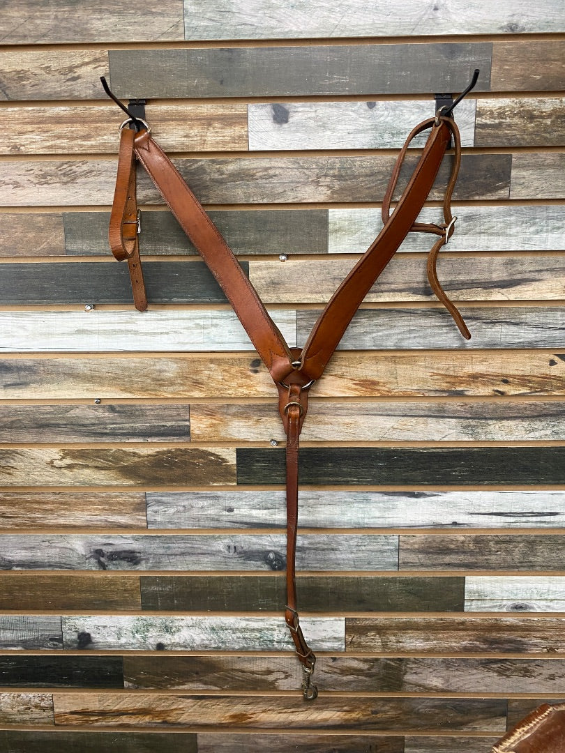 USED  ShoMe Custom Saddlery Ranch Saddle Full Quarter Horse Bars 15 1/2"seat/ 6" gullet Light Oil