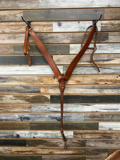 USED  ShoMe Custom Saddlery Ranch Saddle Full Quarter Horse Bars 15 1/2"seat/ 6" gullet Light Oil