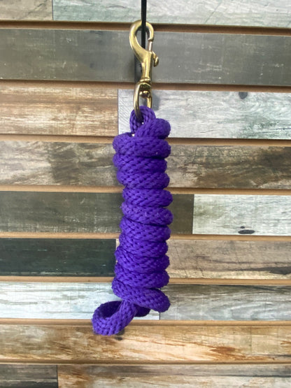 USED  Nylon Lead Rope w/Brass Fittings/Bolt  Purple