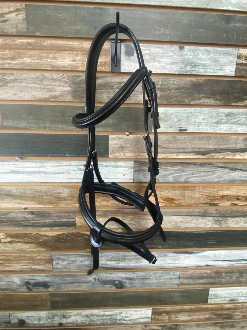 USED  Black, Cob Flash Standard Noseband Bridle, w/Reins Cob Black