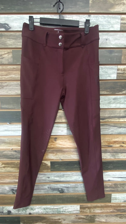 USED Free Ride Free Ride Lux Silicone Breeches/Tights 30 Burgandy