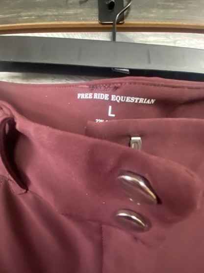 USED Free Ride Free Ride Lux Silicone Breeches/Tights 30 Burgandy