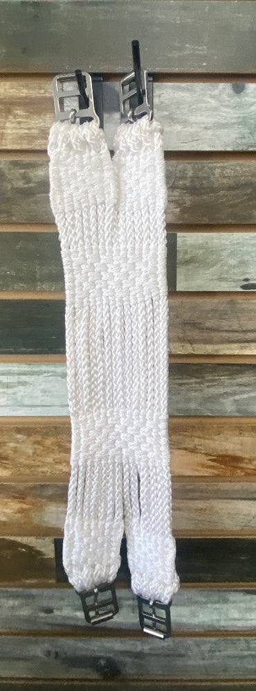 USED  Rope Girth w/Billet Holder, white 27" 27" White
