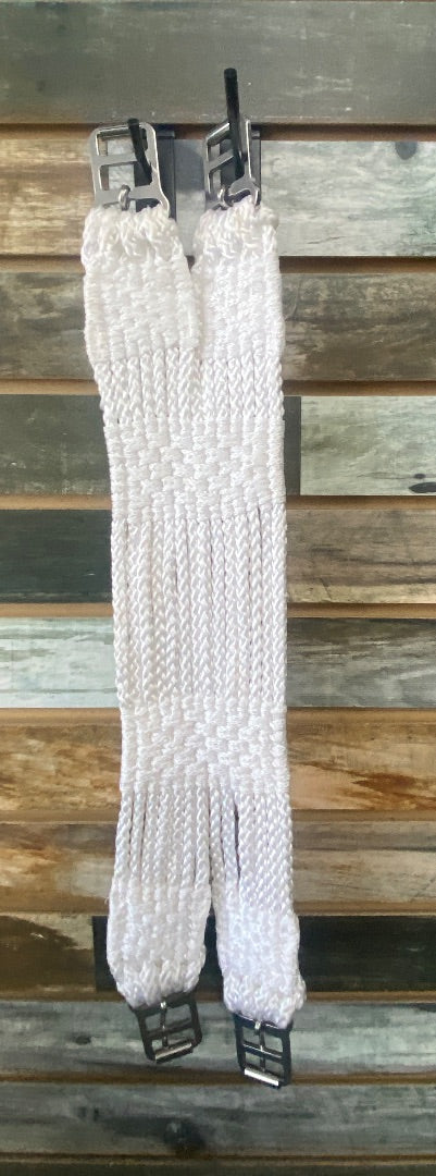 USED  Rope Girth w/Billet Holder, white 27" 27" White