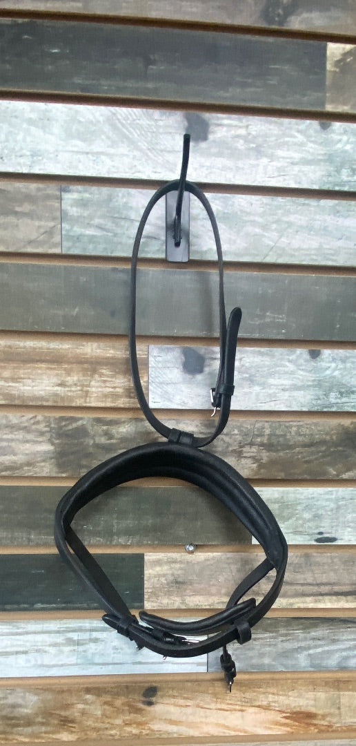 USED  Cavesson w/Flash , Black Leather, Horse Horse Black