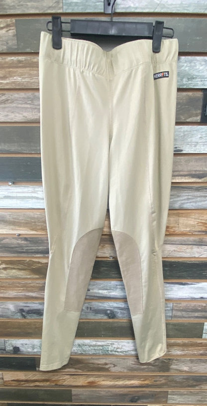 USED Kerrits Kerrits Tan Knee Patch Breeches Large Tan