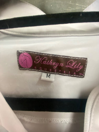 USED Kathryn Lily Pro Air Competition Shirt Medium White/Blue/Pink