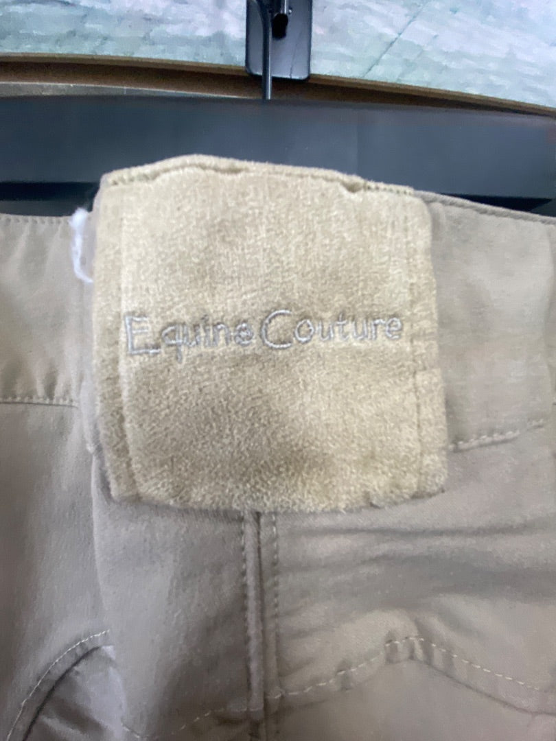 USED Equine Couture Knee Patch Breeches 32" Tan
