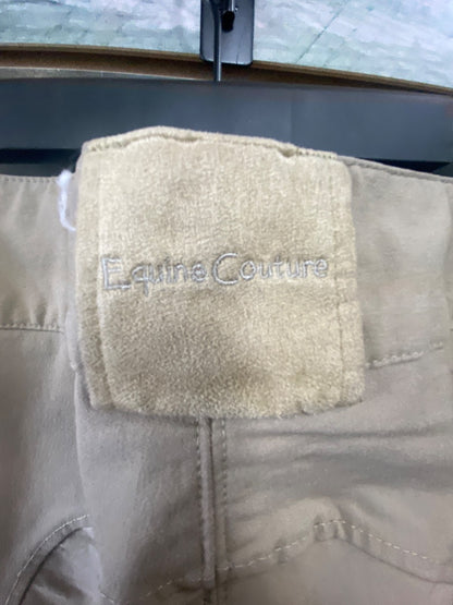 USED Equine Couture Knee Patch Breeches 32" Tan