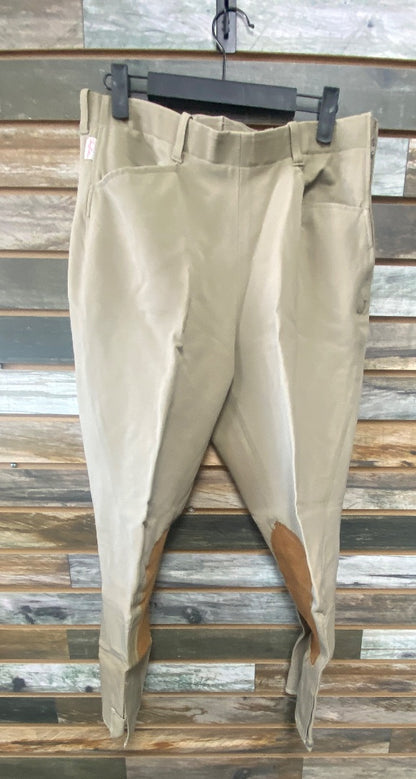 USED Tailored Sportsman Knee Patch Breeches 32" Tan