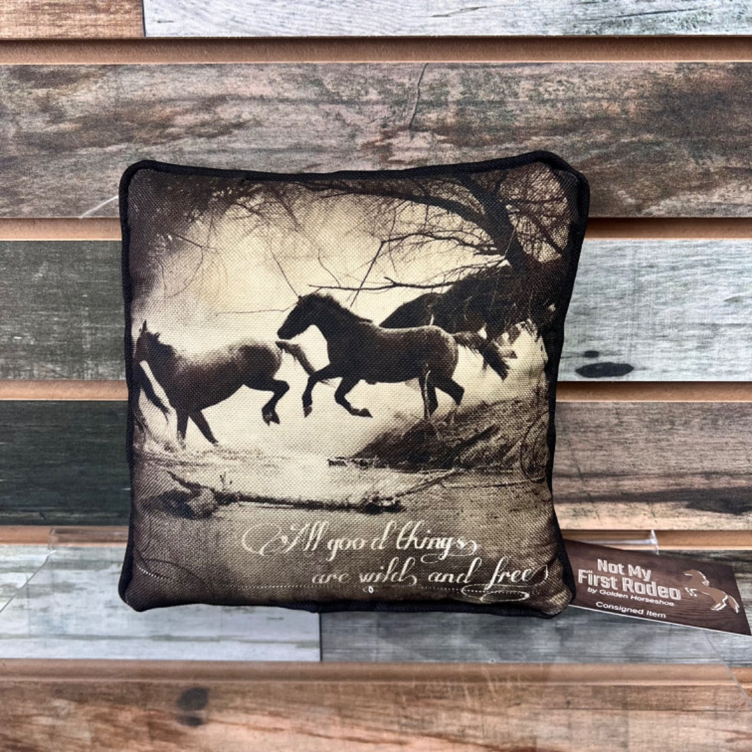 USED  Horse Pillow 7.5” x 7.5”