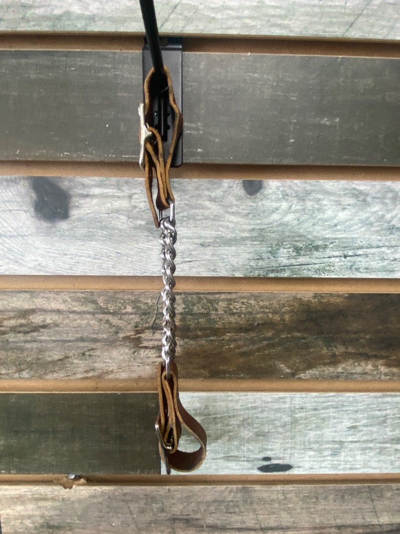 USED  Curb Chain w/Leather Buckles