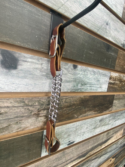 USED  Curb Chain w/Leather Buckles