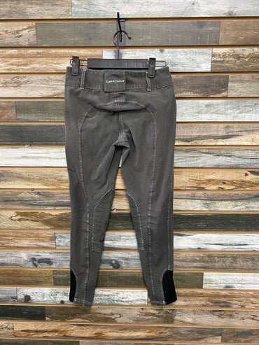 USED Equine Couture Ladies Breeches w/ Knee Patches 24 Gray
