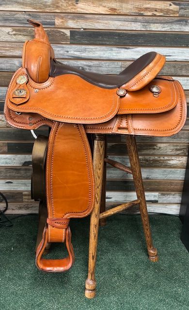 USED (NEW) American Saddlery Circle A MJ Trail Saddle 16.5" Medium Oil