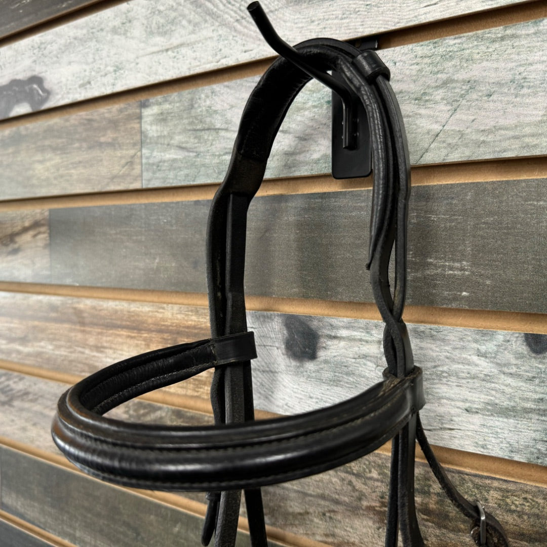 USED  Padded Leather Dressage Bridle  Black