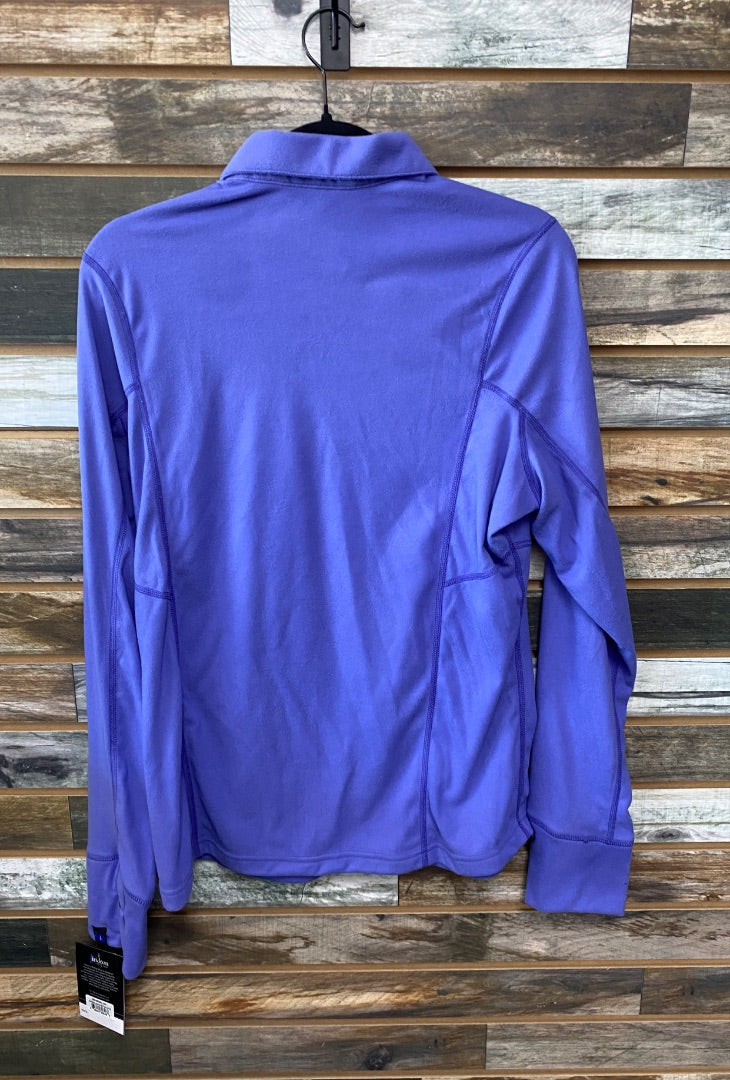 USED Irideon NWT, Purple Fleece Long Sleeve Top Large Purple