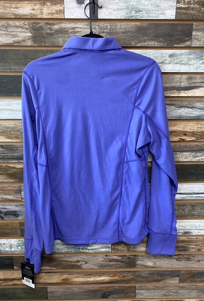 USED Irideon NWT, Purple Fleece Long Sleeve Top Large Purple