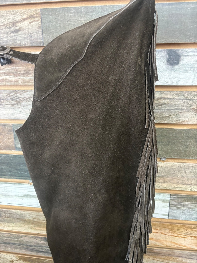 USED Equigrip Ladies Western Show Chaps Medium Brown