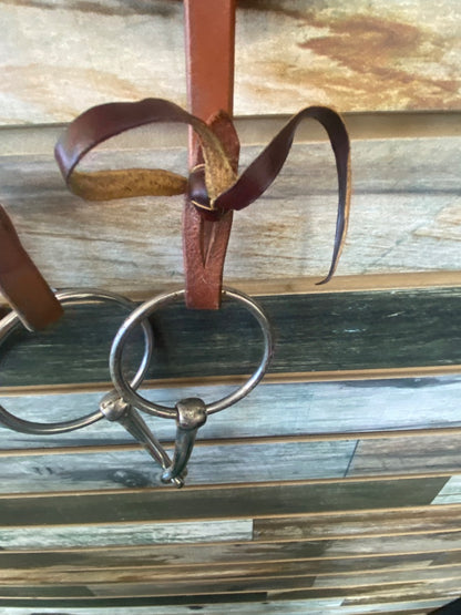 USED Waglers Leather Draft Western Leather Headstall w/Loose Ring Snaffle Draft Med Oil