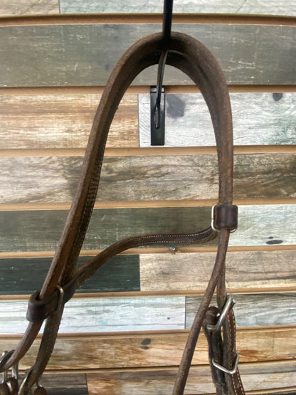 USED Martin Saddlery Dark Brown Leather Martin Saddlery Headstall Horse Dark Brown