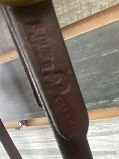 USED  Circle Y Matching Headstall/Breast Collar Dk Leather w/Brass