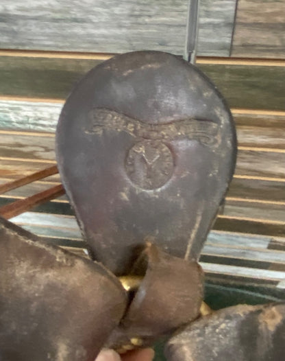USED  Circle Y Matching Headstall/Breast Collar Dk Leather w/Brass