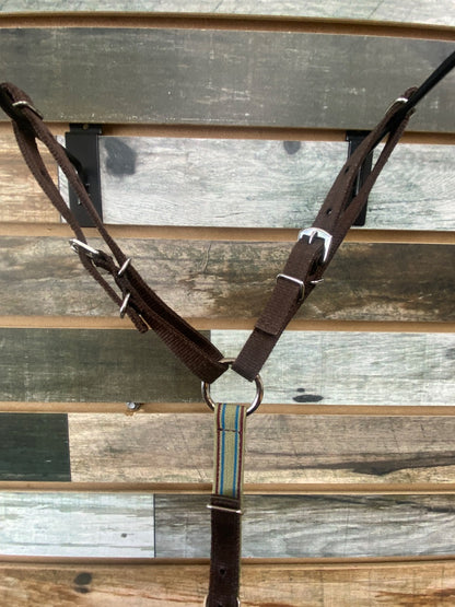 USED  Nylon Anti Grazing Reins Pony Brown