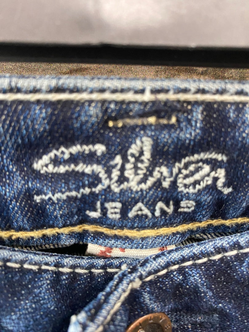 USED  Silver Pioneer Jeans 30/33 Dark Wash