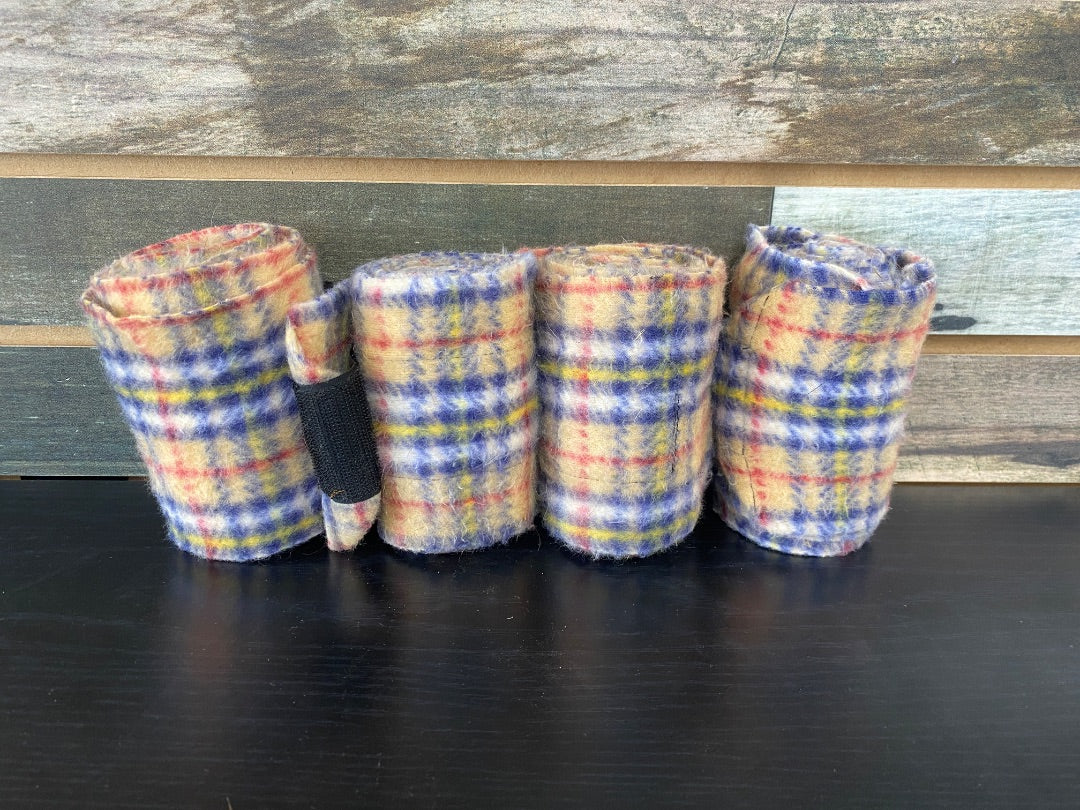 USED Set of 4 Plaid Polo Wraps