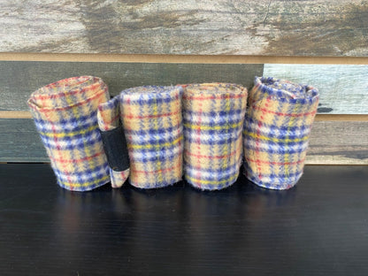 USED Set of 4 Plaid Polo Wraps