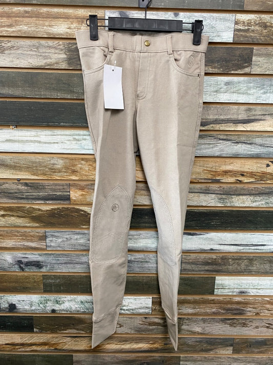 USED Ovation Knee Patch Breeches XXL (16) Tan