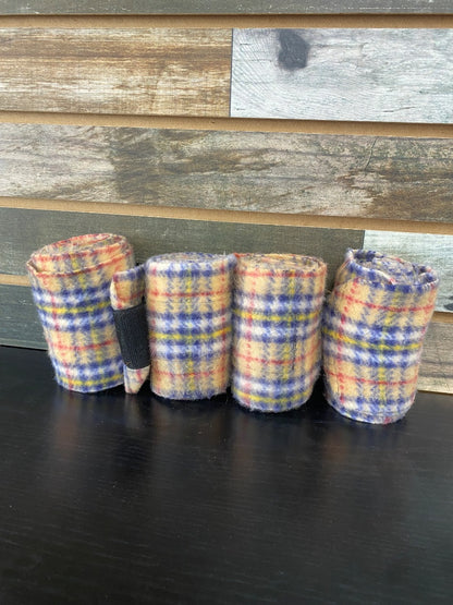 USED Set of 4 Plaid Polo Wraps