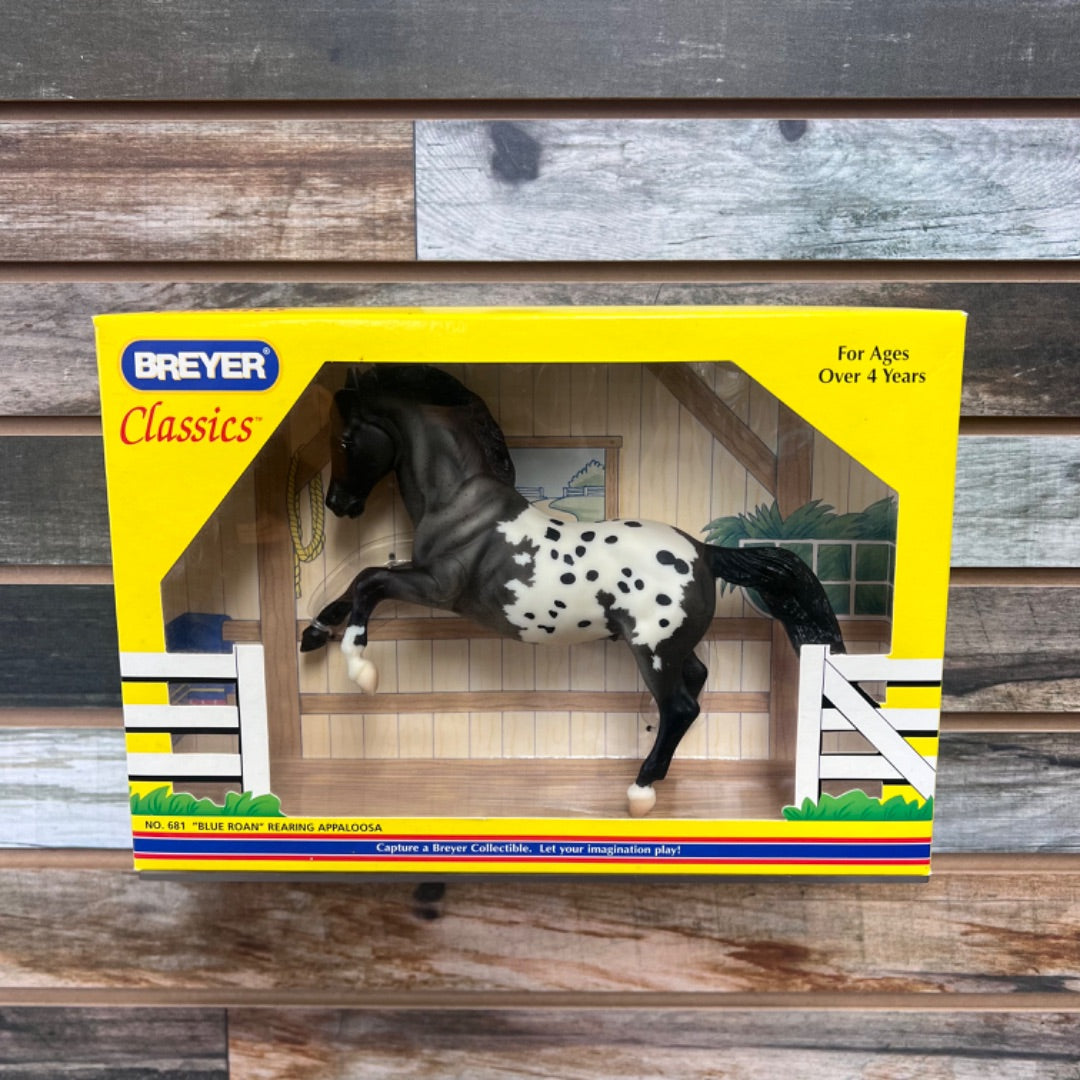 USED Breyer Blue Roan Rearing Appaloosa Classic