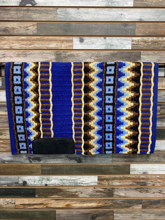 USED Bling Boutique Blanket Top Show Pad  Blue/Black/Brown