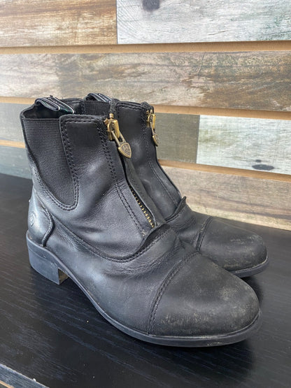 USED US 1 Ariat Kids Paddock Boots in Black