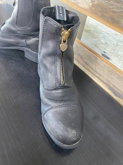 USED US 1 Ariat Kids Paddock Boots in Black