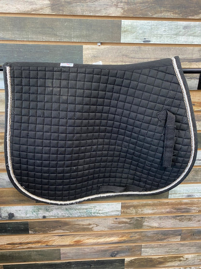 USED PRI AP Pad Horse Black | White Piping