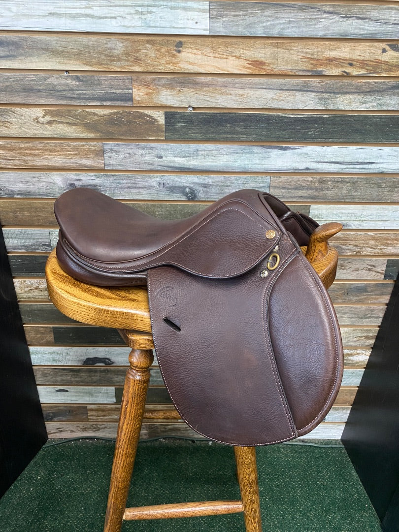 USED 16" Pessoa XCH A/O Jr. H/J Saddle | Semi-Deep Seat & Short Flap
