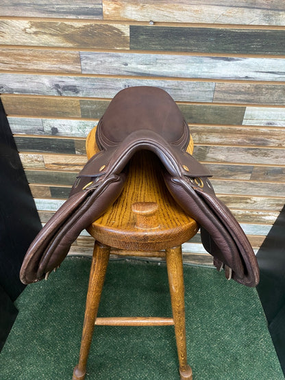 USED 16" Pessoa XCH A/O Jr. H/J Saddle | Semi-Deep Seat & Short Flap