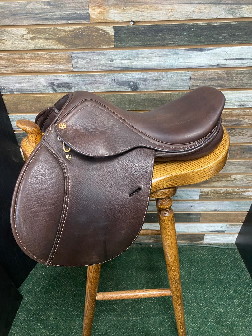 USED 16" Pessoa XCH A/O Jr. H/J Saddle | Semi-Deep Seat & Short Flap