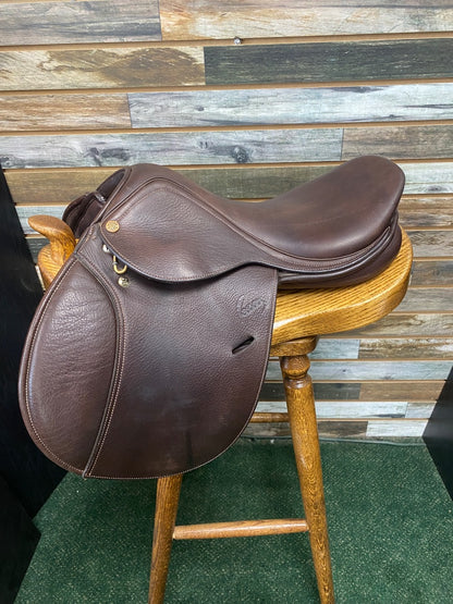 USED 16" Pessoa XCH A/O Jr. H/J Saddle | Semi-Deep Seat & Short Flap